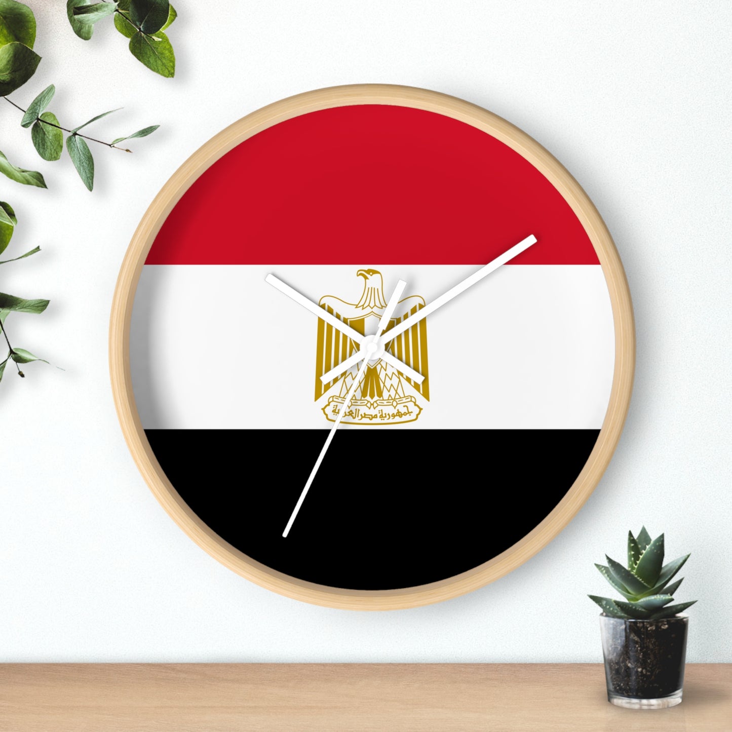 Egyptian Flag Wall Clock - Stylish Home Decor for National Holidays
