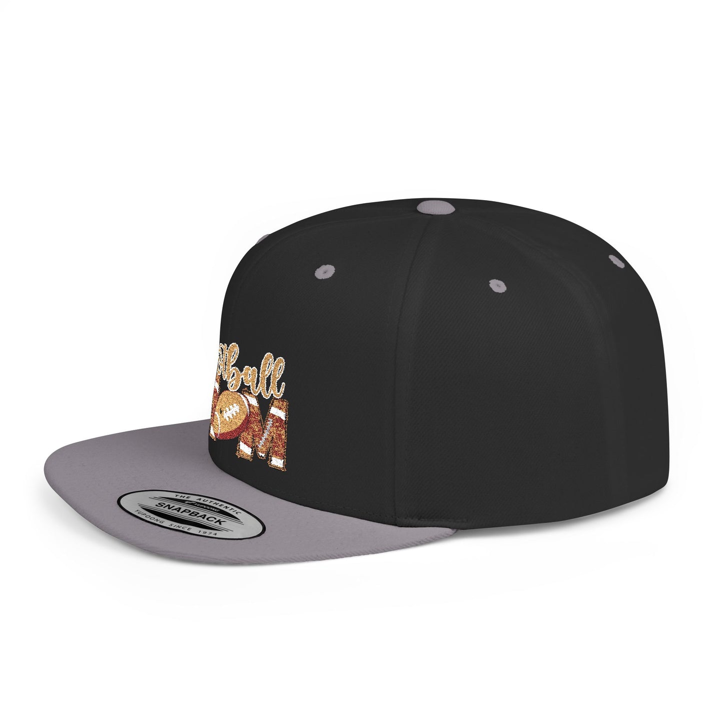 Women's Flat Snapback Cap Football Mom – Ideal Gift for Sports Moms