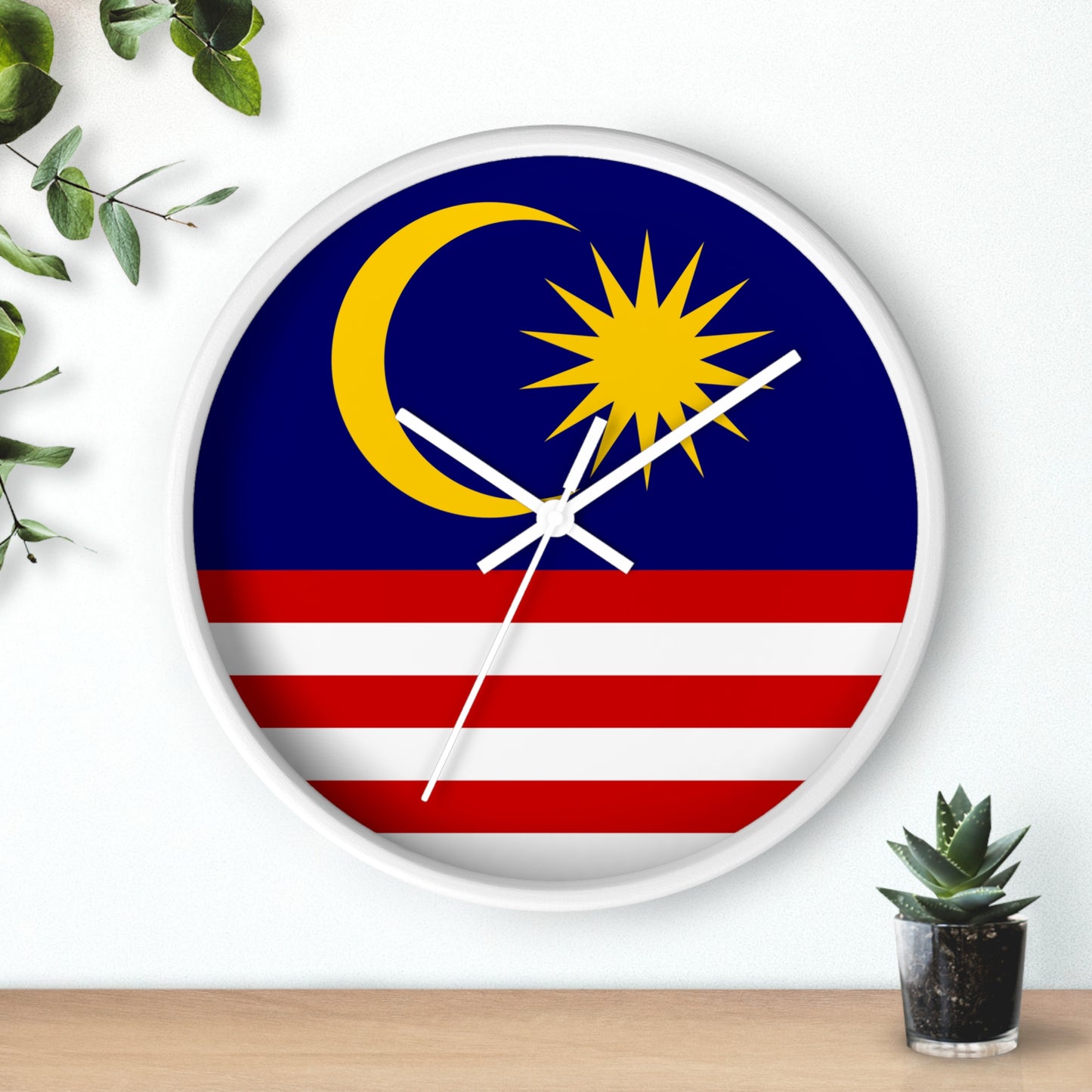 Malaysian Flag Wall Clock – Unique Home Decor for National Celebrations