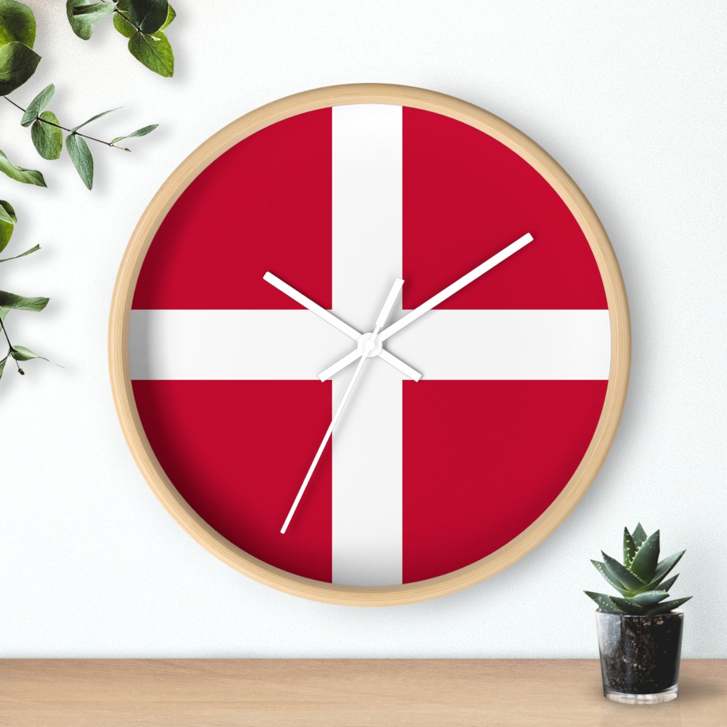 Danish Flag Wall Clock - Timeless Home Decor