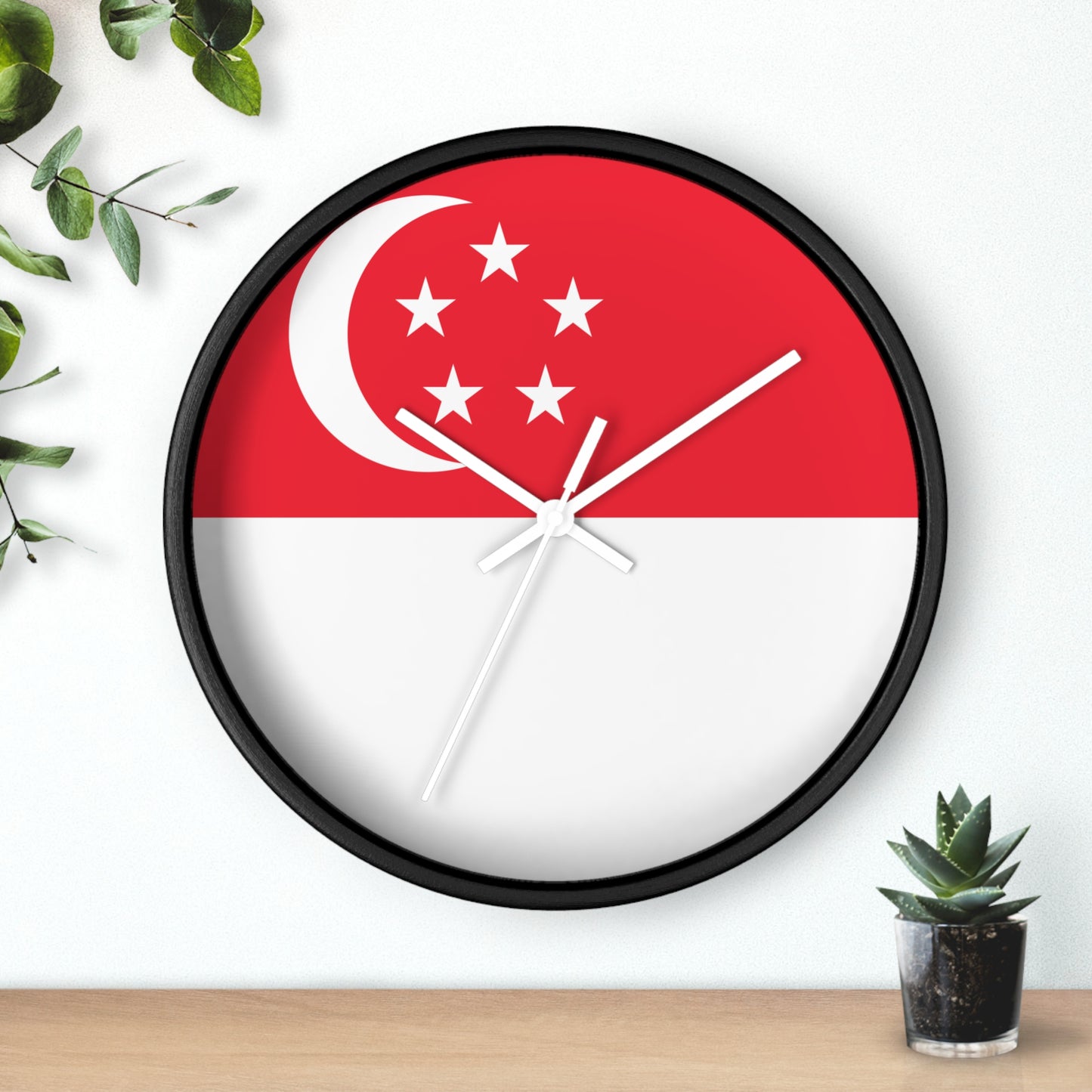 Singapore Flag Wall Clock - Perfect Home Decor for National Day Celebrations