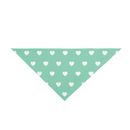 Love Heart Pattern Pet Bandana - Cute Puppy Accessory