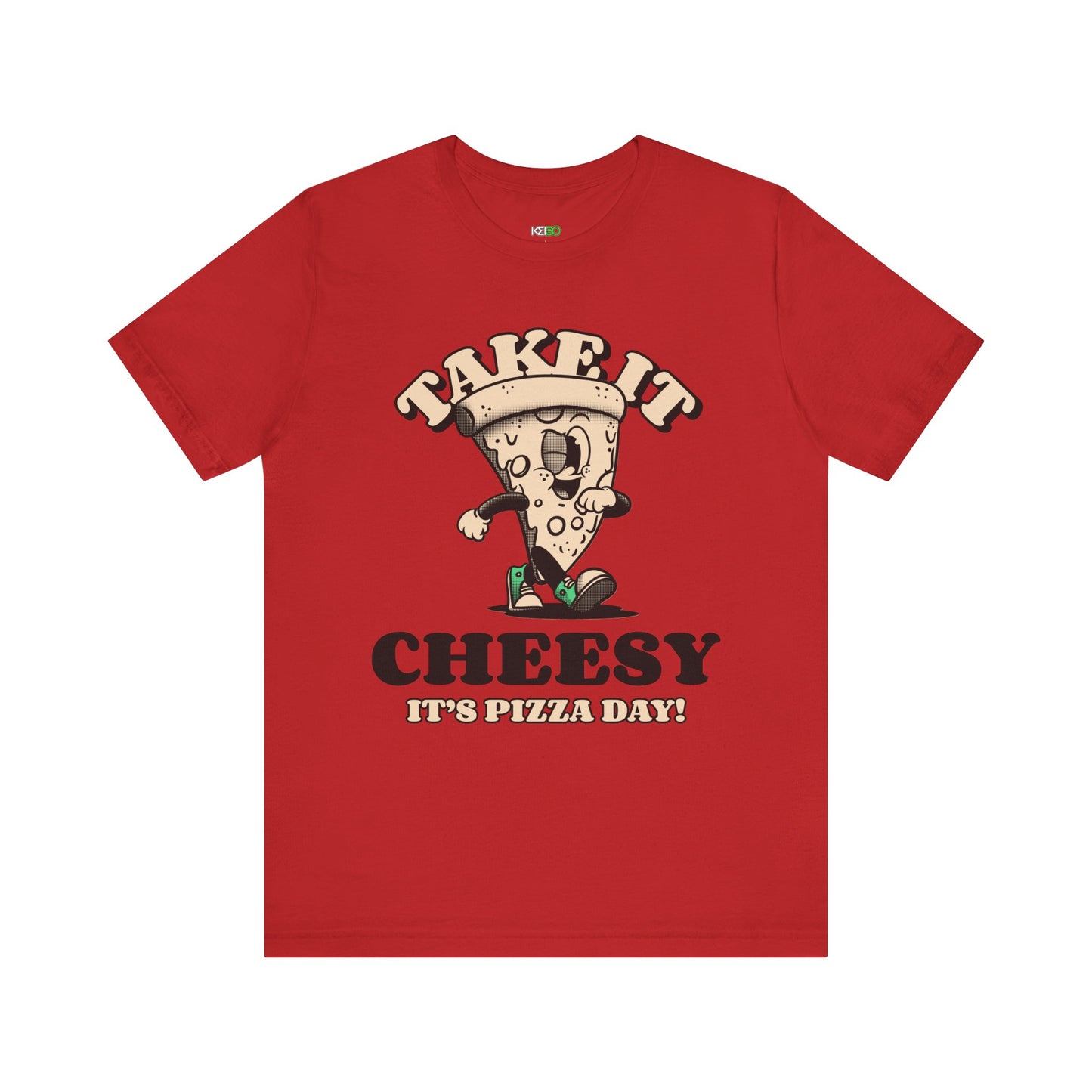 Cheesy Pizza Day Men's Tee - Fun Short Sleeve T-Shirt with Graphics