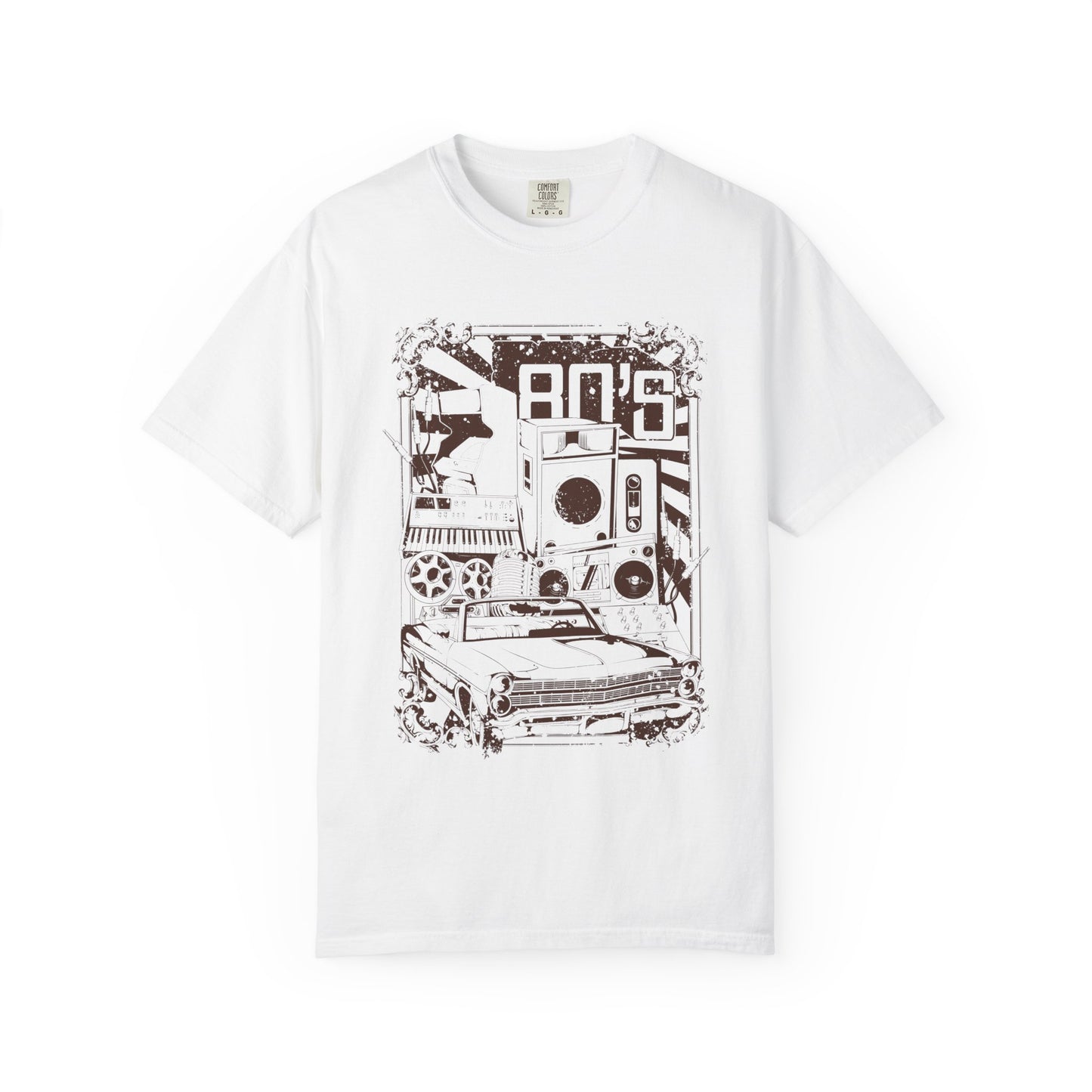 Retro 80s Unisex T-Shirt for Vintage Car & Music Fans