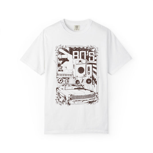 Retro 80s Unisex T-Shirt for Vintage Car & Music Fans