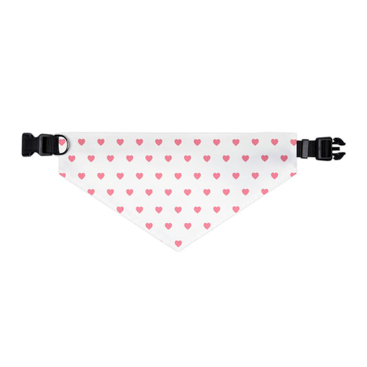 Love Heart Pattern Pet Bandana Collar for Dogs