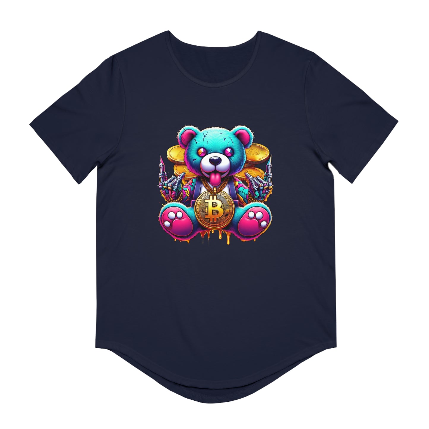 Colorful Teddy Bear Men's Graphic Tee – Fun & Stylish Bear T-Shirt