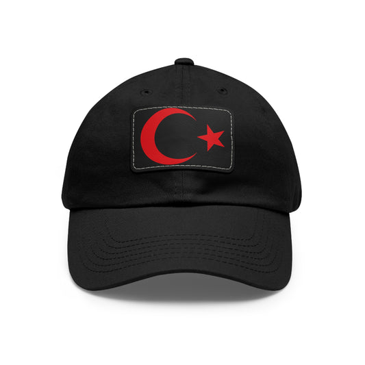 Stylish Dad Hat with Turkish Flag Leather Patch