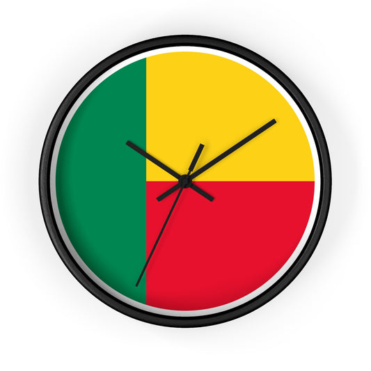 Benin Flag Wall Clock - Vibrant Home Décor for Cultural Enthusiasts