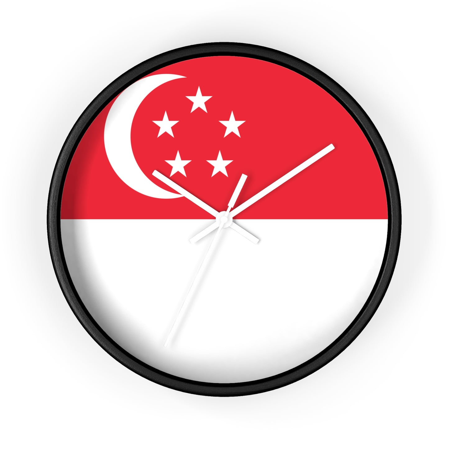 Singapore Flag Wall Clock - Perfect Home Decor for National Day Celebrations