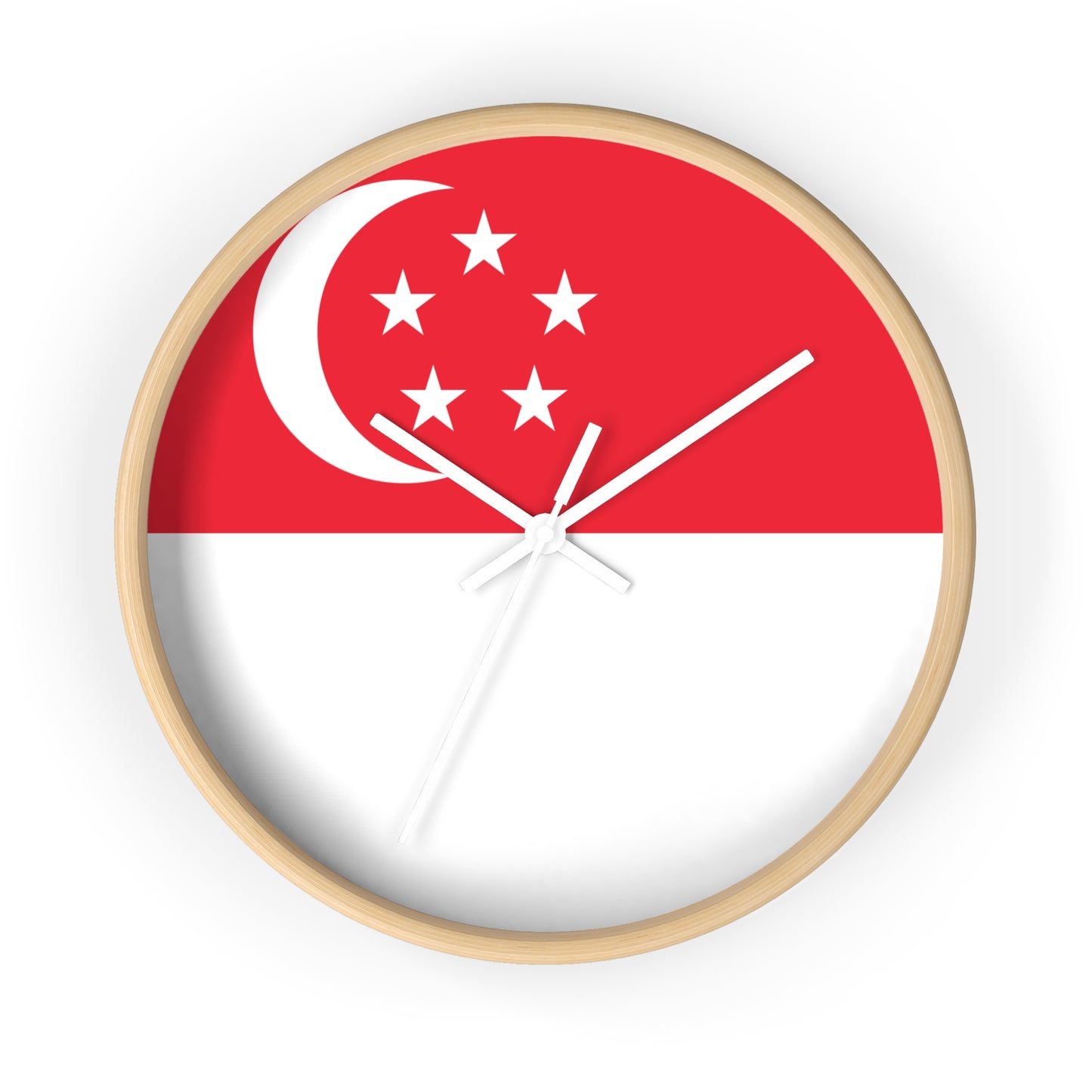 Singapore Flag Wall Clock - Perfect Home Decor for National Day Celebrations