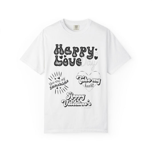 Women Graphic T-Shirt Happy Love Day for Valentine's Day