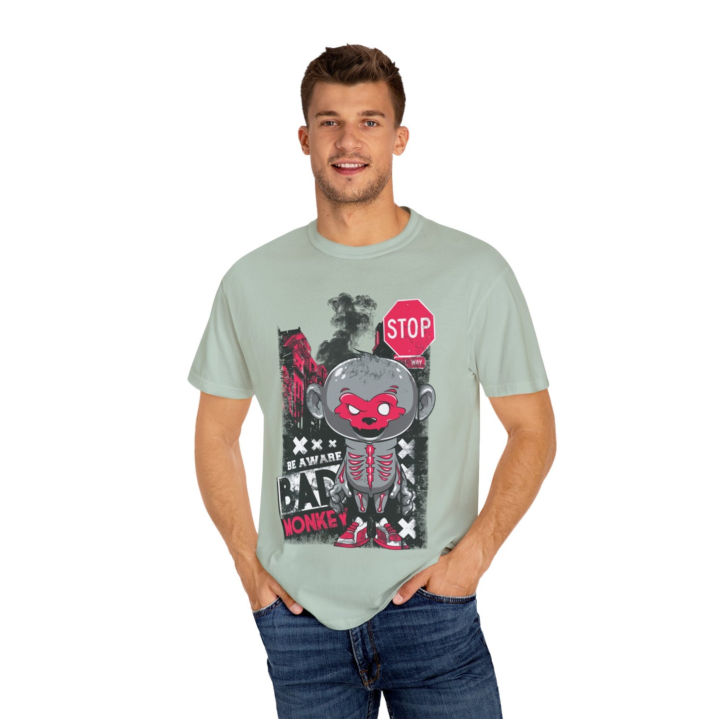Unisex Street Style Graphic Tee - 'Beware the Bad Monkey'