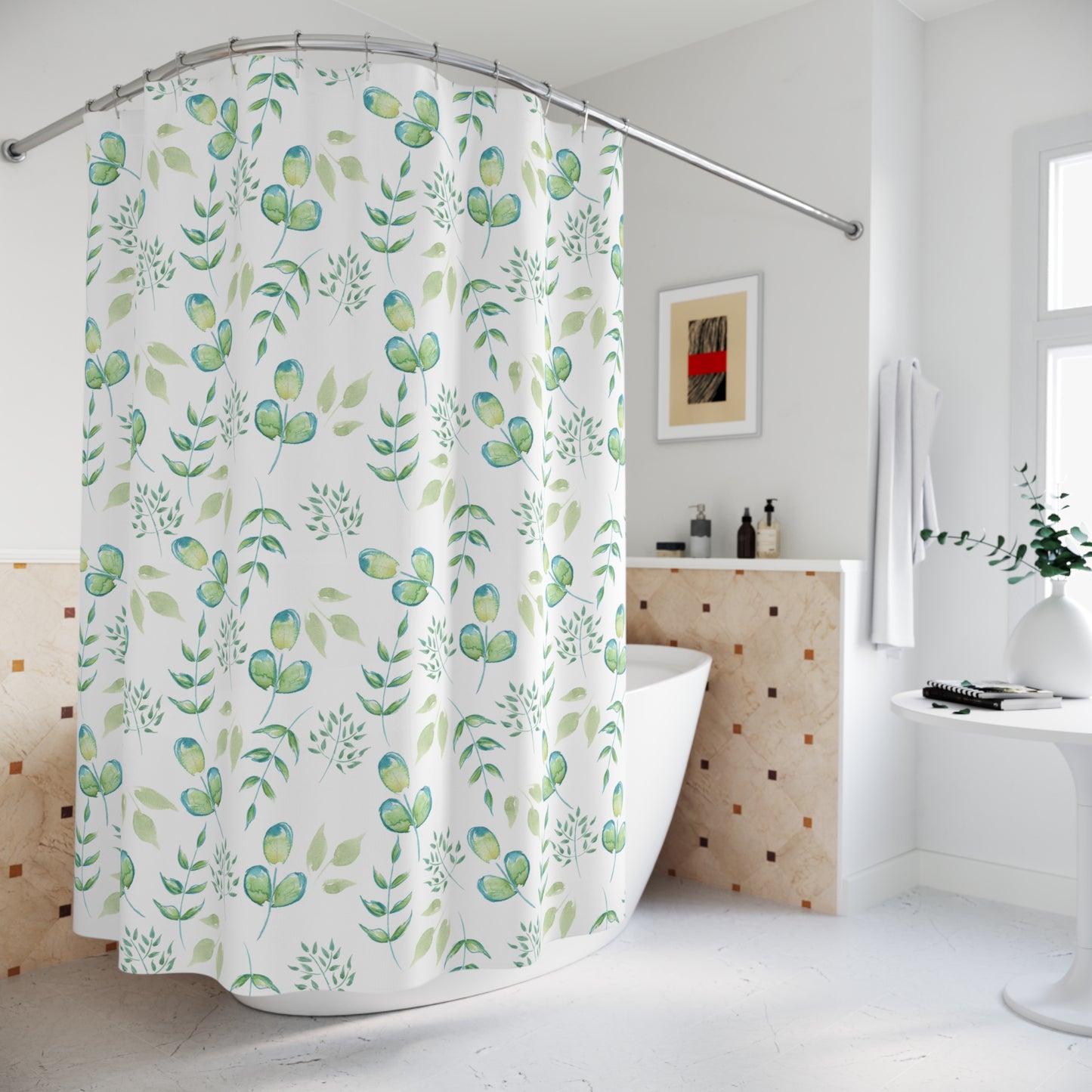 Whimsical Heart Shower Curtain for a Cheerful Bathroom