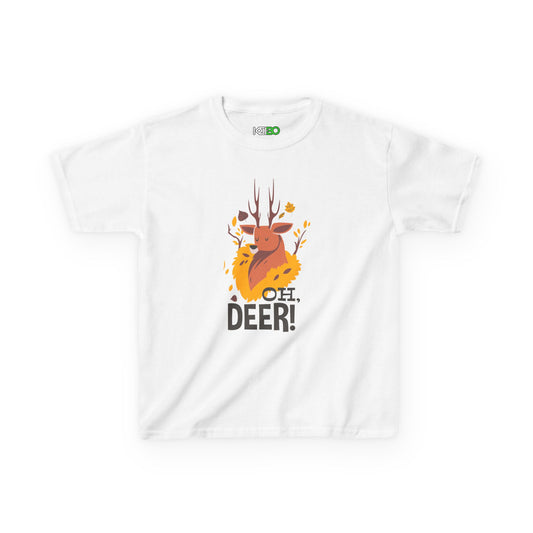 Kids Graphic T-shirt for Girls 'Oh, Deer!' - Fun Animal Lovers