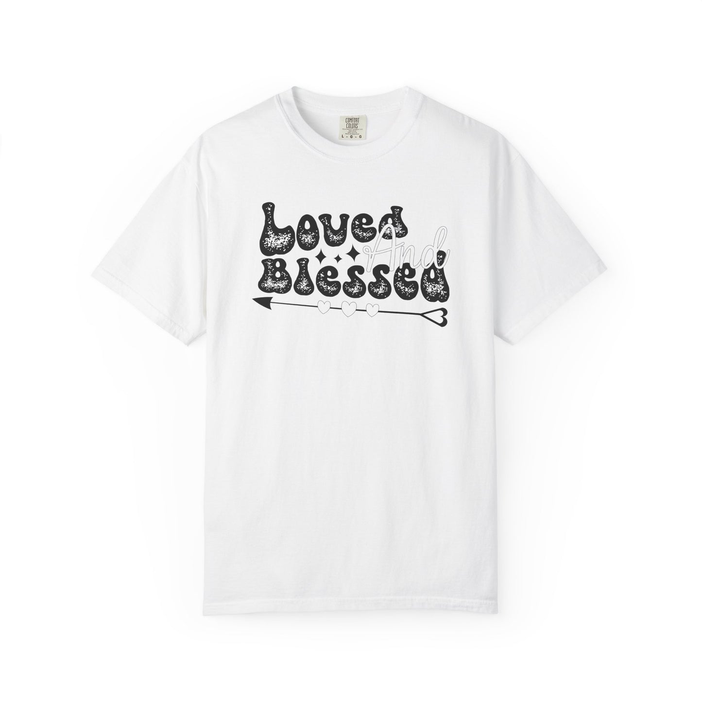 Women Graphic T-Shirt Loved And Blessed for Valentine's Day