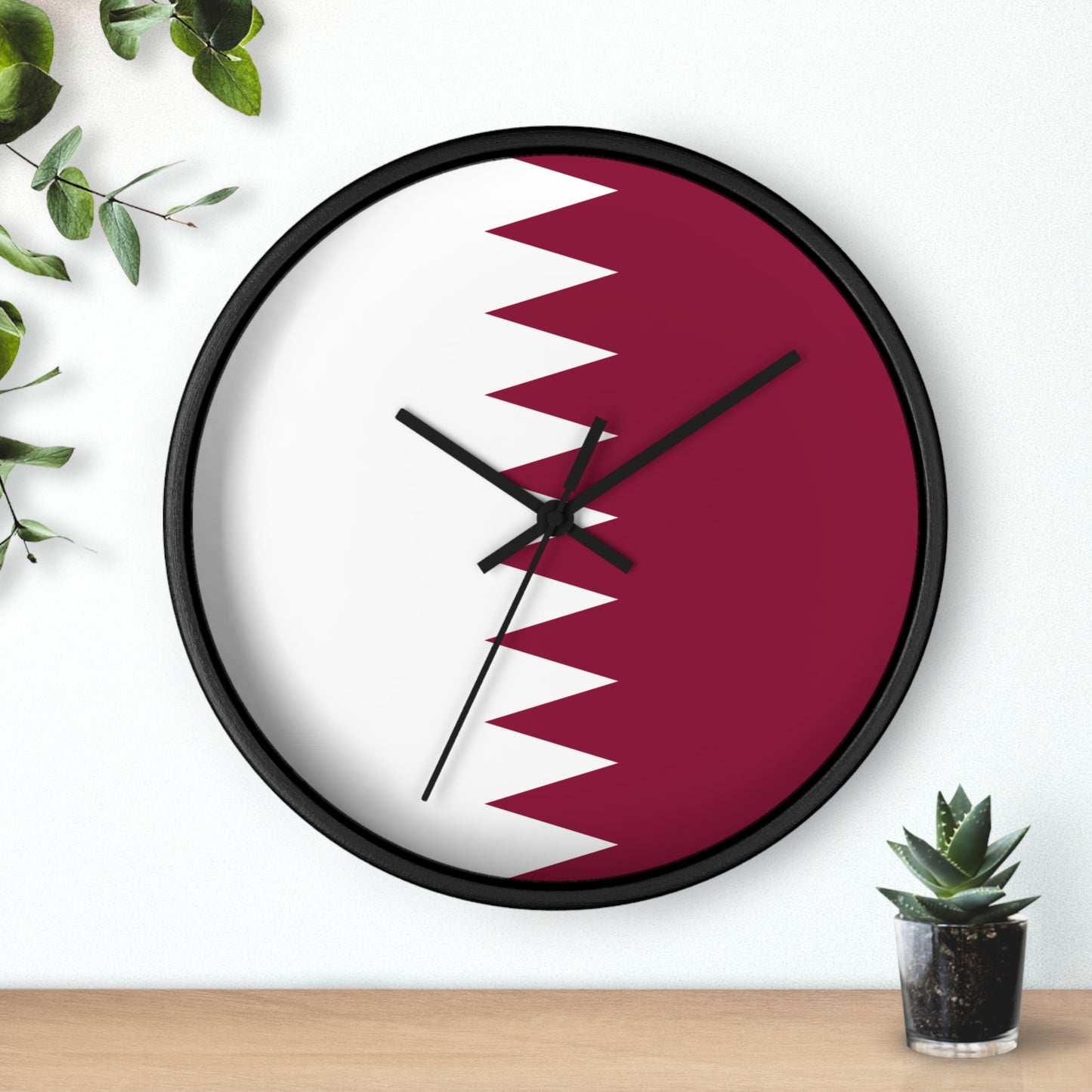 Qatar Flag Wall Clock - Stylish Home Decor for Every Occasion