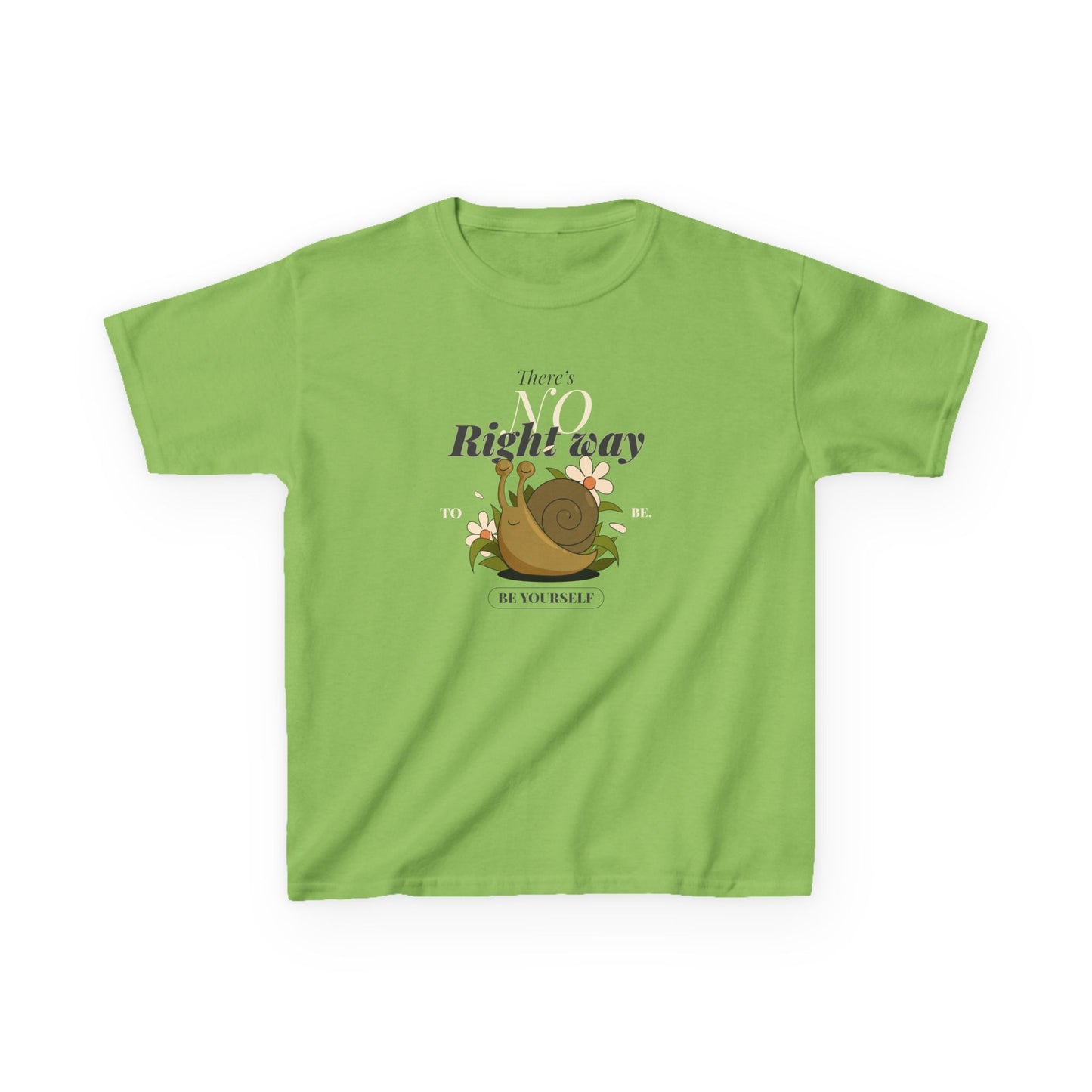Kids Tee Snail Graphic 'There's Right Way' Inspirational T-Shirt