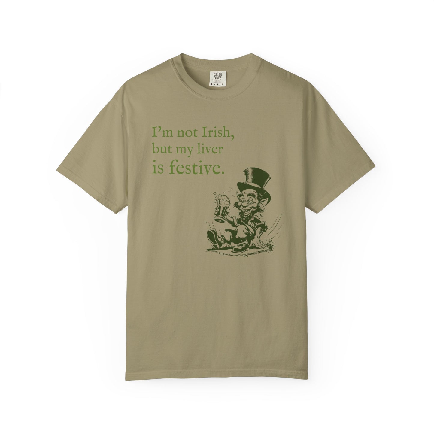 Funny St. Patrick's Day Men's T-Shirt - "I’m not Irish, but my liver is festive"