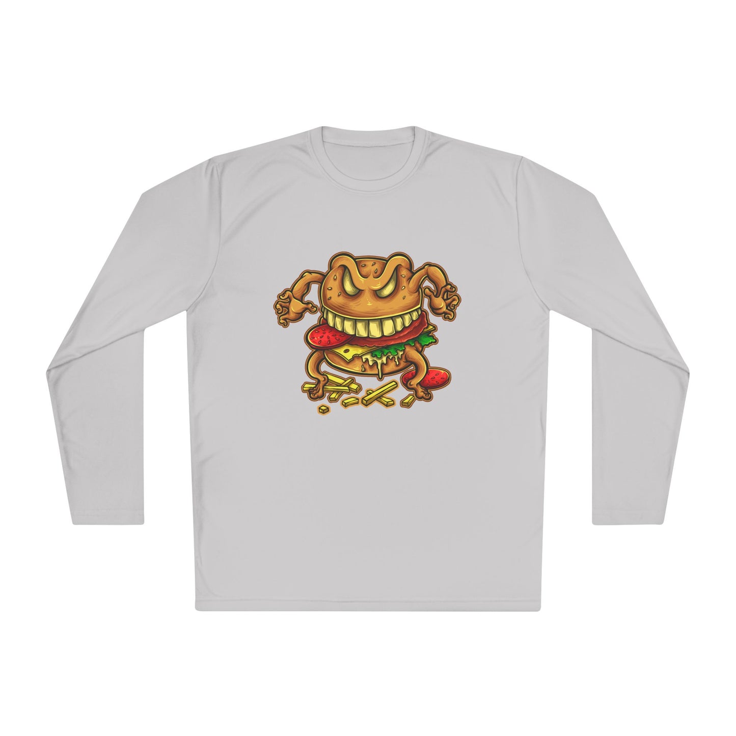 Men's Funny Burger Frog Long Sleeve Tee