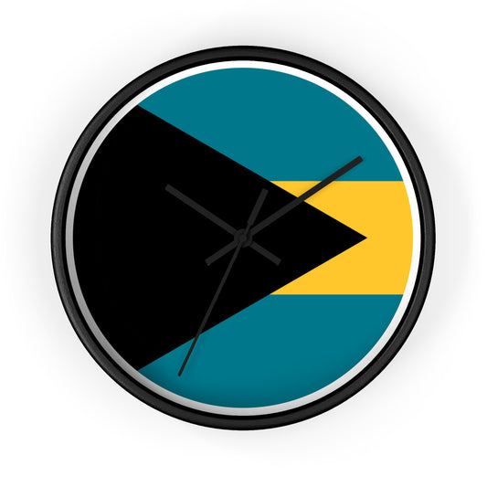 Bahamas Flag Wall Clock - Modern Home Decor for Beach Lovers
