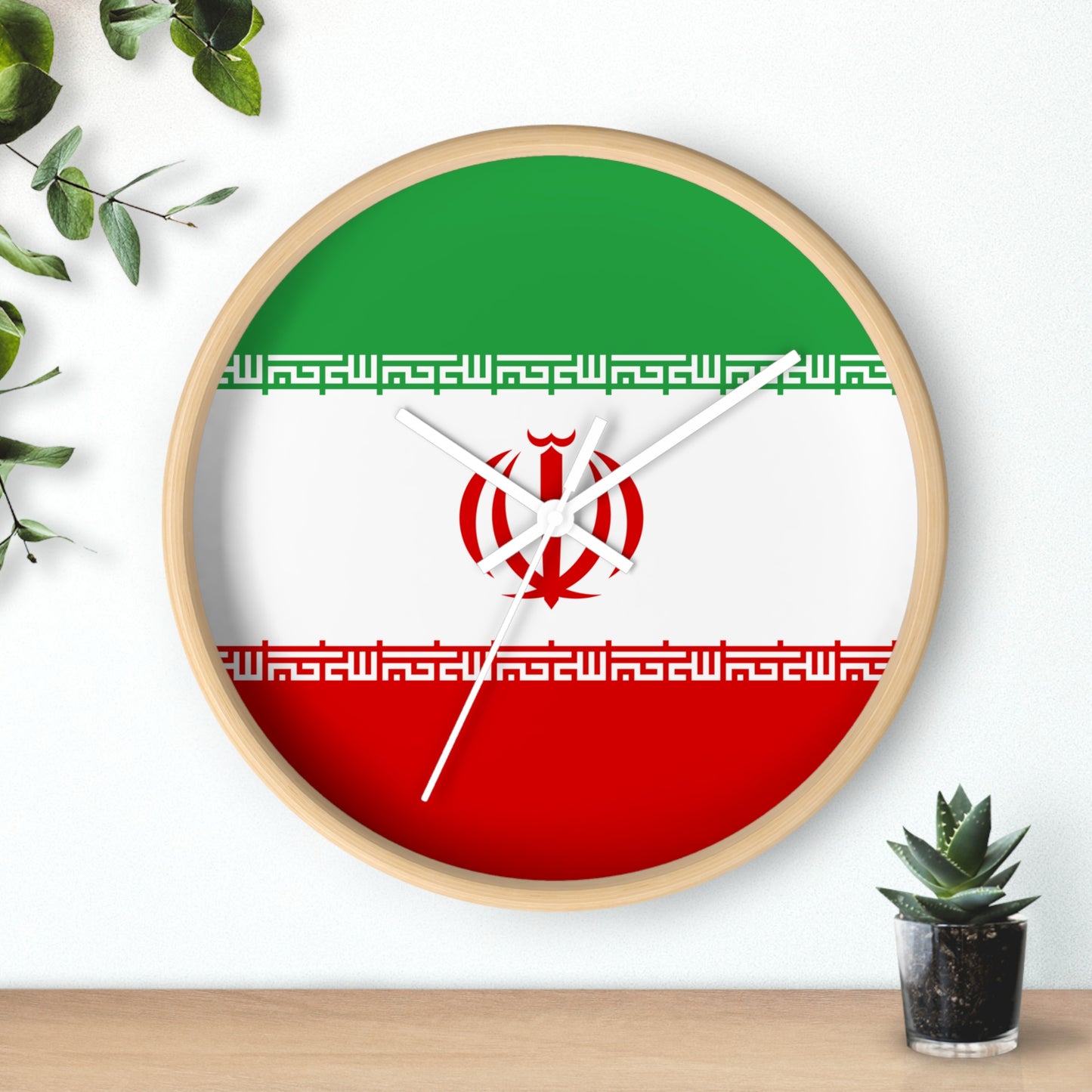 Patriotic Iran Wall Clock - Stylish Home Decor for National Pride