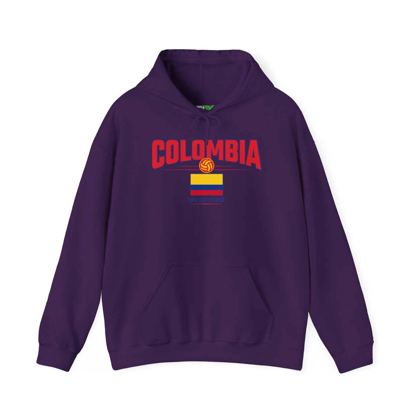 Unisex Hoodie Love Colombia Sweatshirt with Flag Design