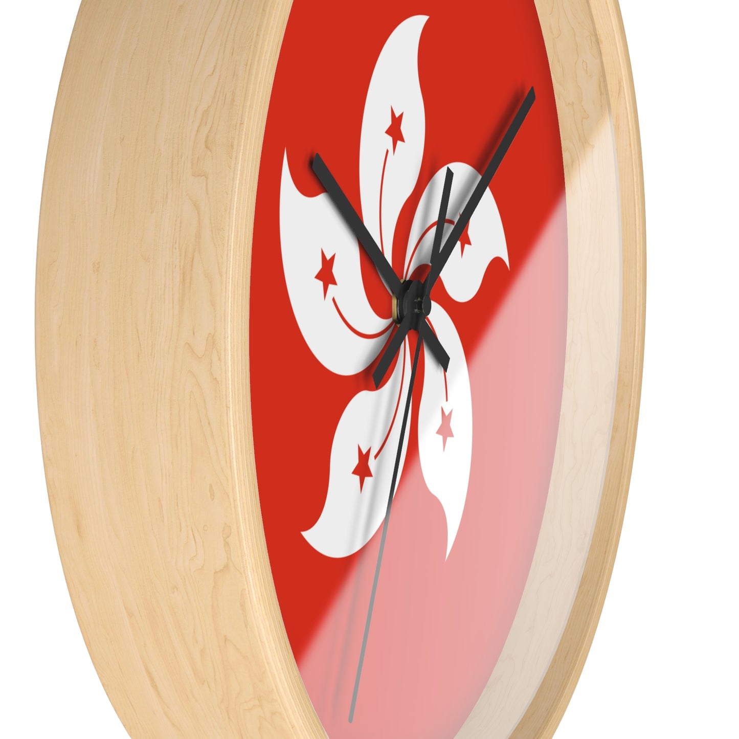Elegant Hong Kong Floral Wall Clock - Modern Home Decor