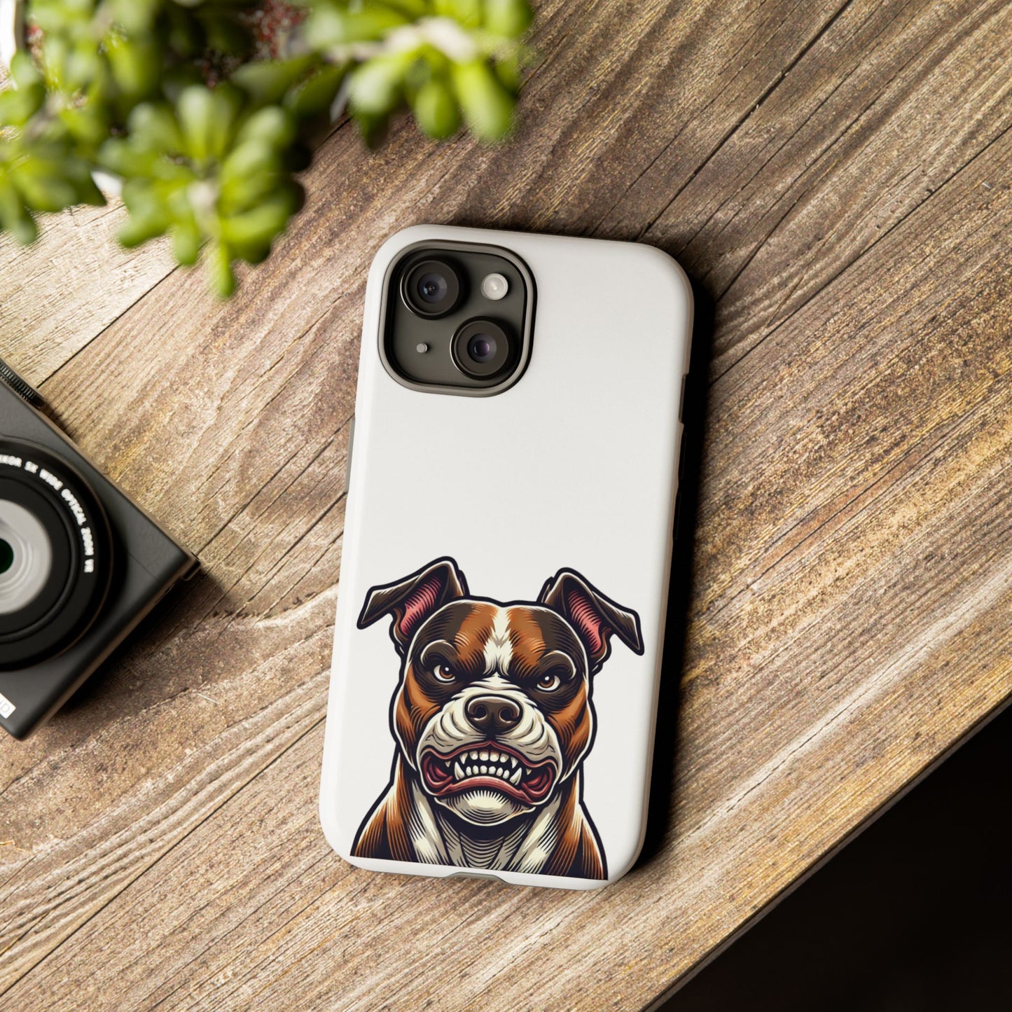 Tough Cases: Pit Bull Design Phone Case for Animal Lovers