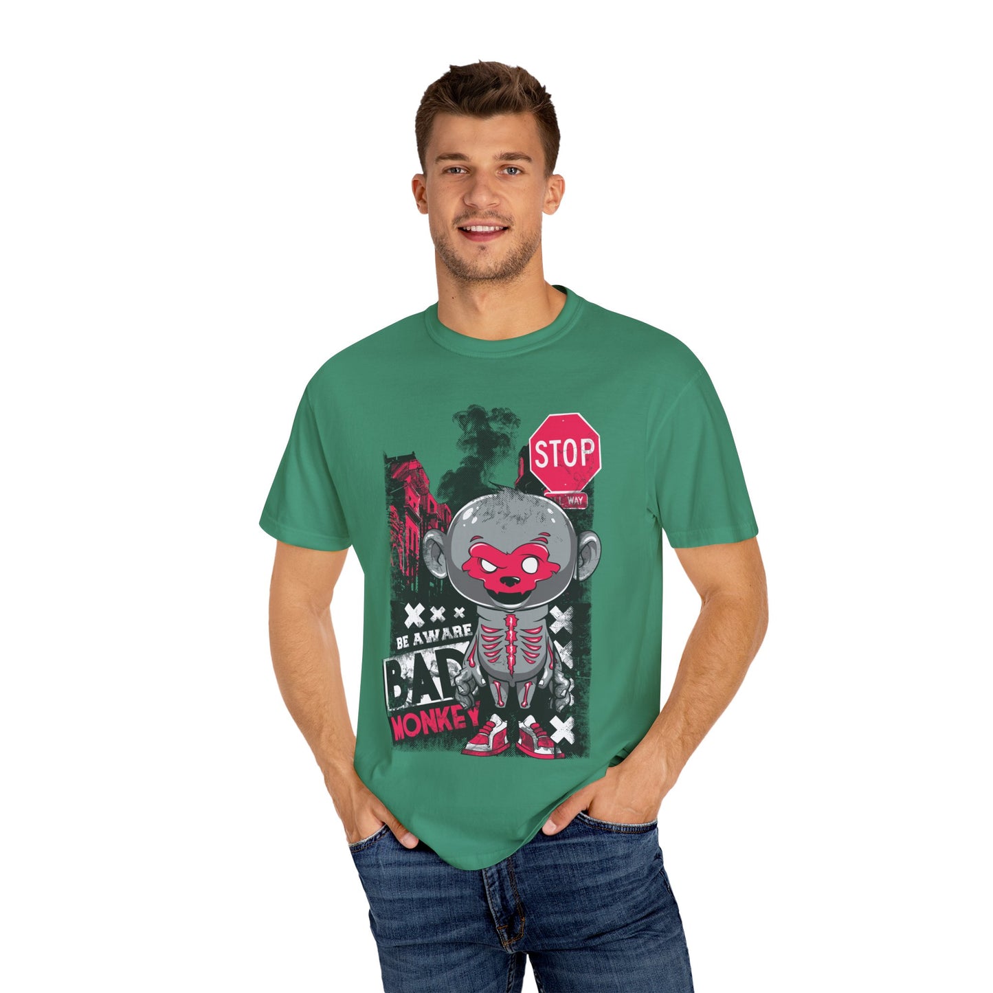 Unisex Street Style Graphic Tee - 'Beware the Bad Monkey'