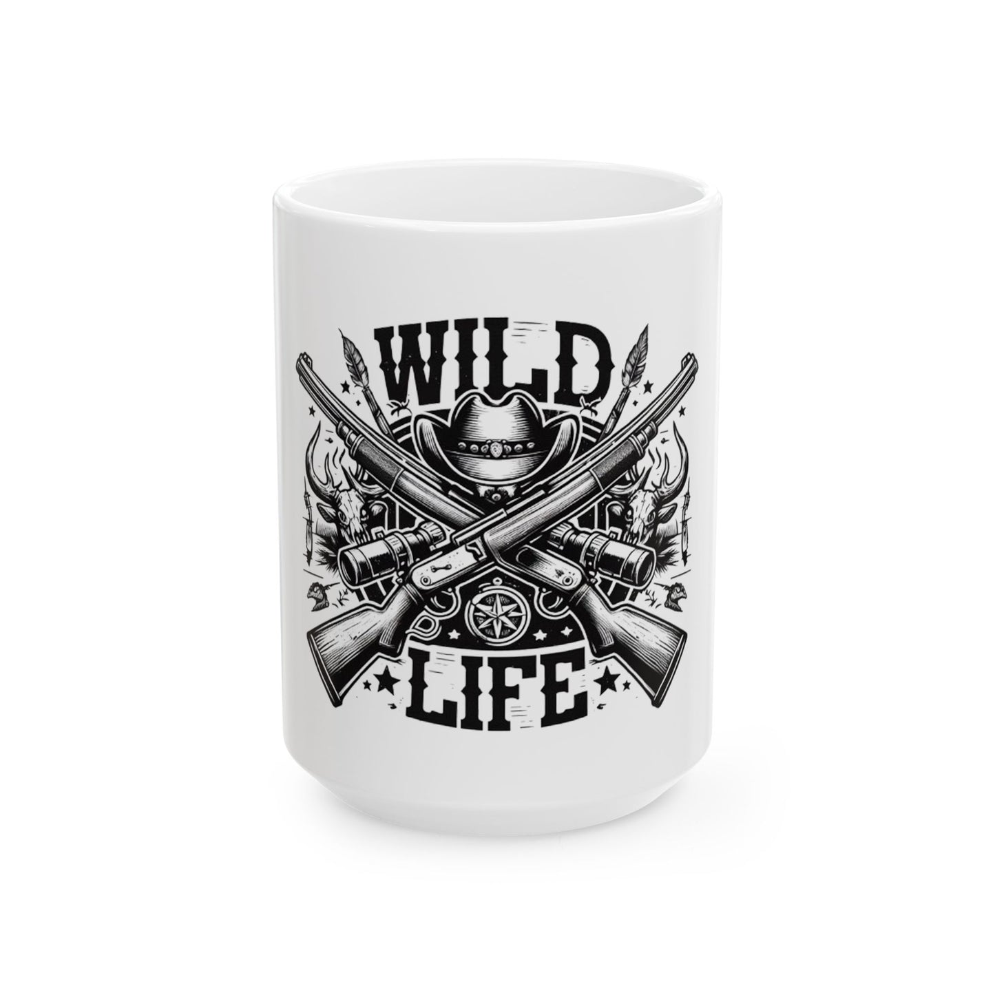 Wild Life Western Ceramic Mug - Cowboy & Gun 11oz & 15oz