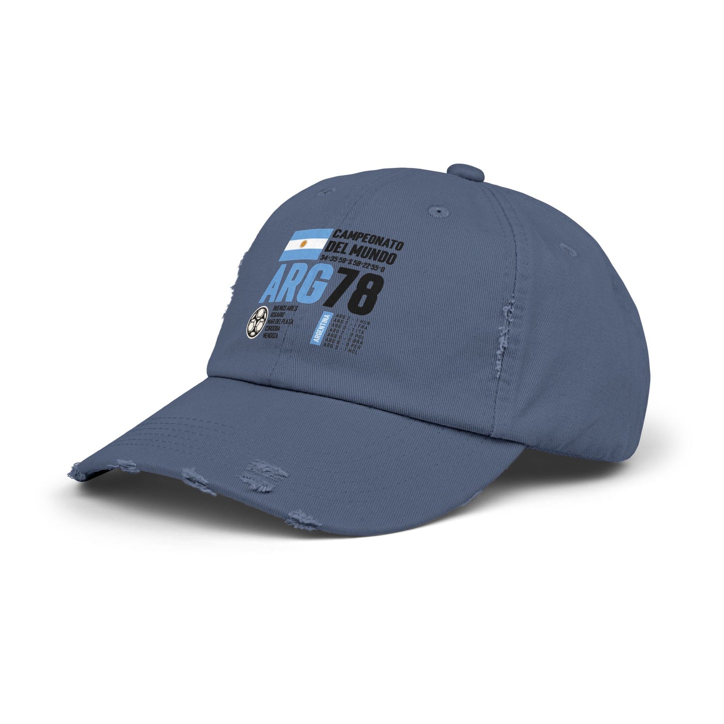 Unisex Distressed Cap Campionato Del Mundo ARG78 Vintage Style Hat