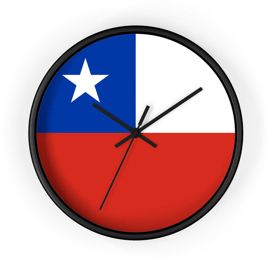 Chilean Flag Wall Clock - Stylish Timepiece for Home Decor - Perfect Gift
