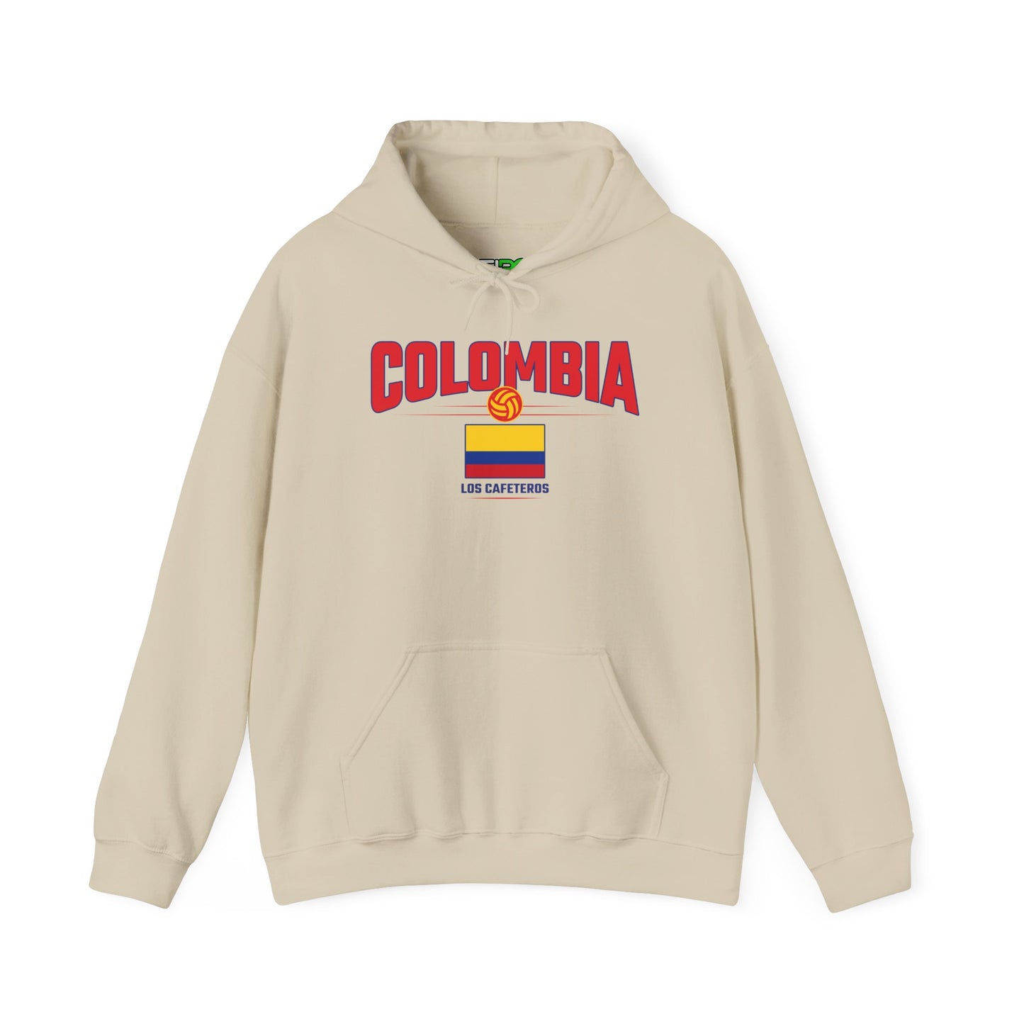 Unisex Hoodie Love Colombia Sweatshirt with Flag Design