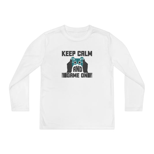 Kids Fun Gaming Long Sleeve Keep Calm and Game On