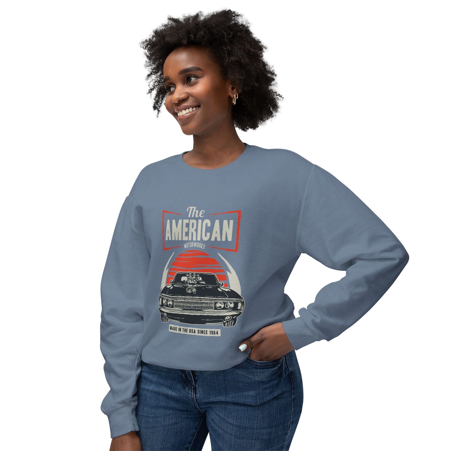 Men's Sweatshirt  "The American Vintage Crewneck" Classic Car Fans