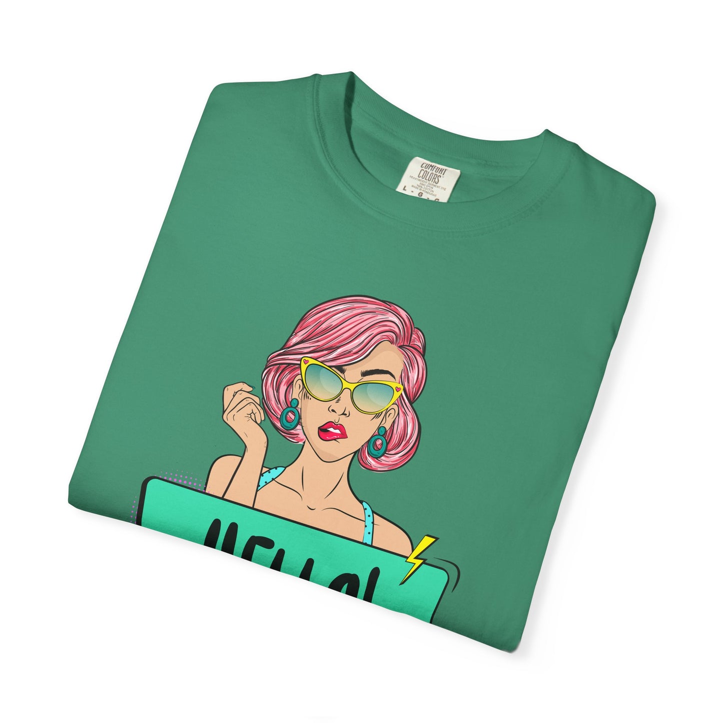 Hello! Retro Vibe Unisex Garment-Dyed T-Shirt