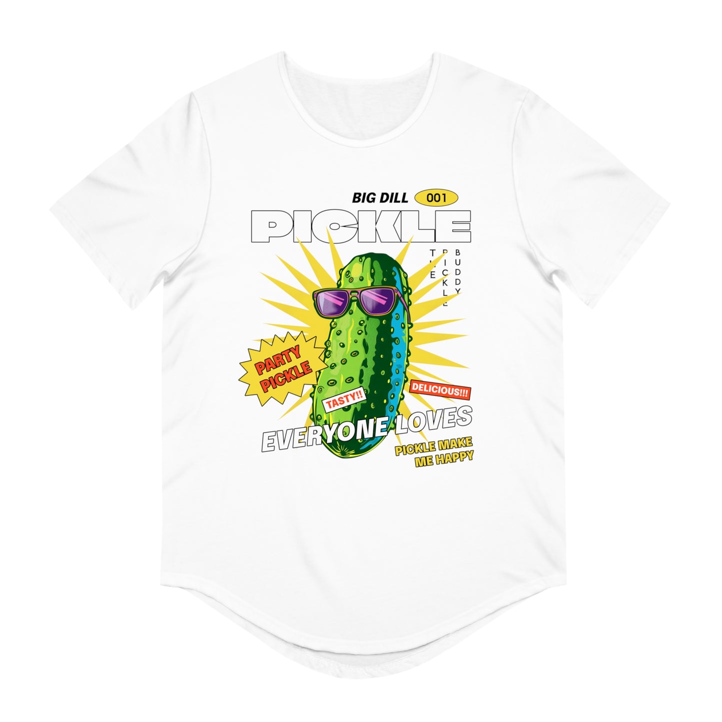 Men's Funny Pickle Graphic Tee - Big Dill Everyone Loves, Cool Humor Shirt