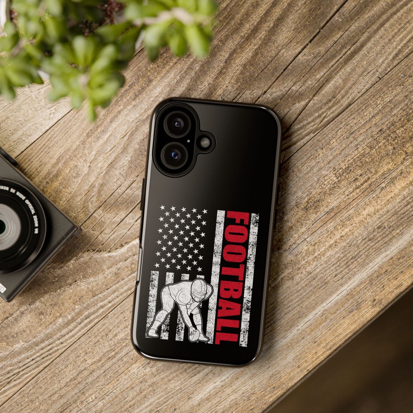 Football American Flag Phone Case - Tough Cases for Fans