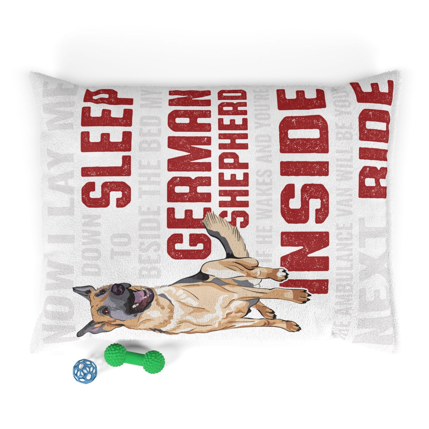 Cozy German Shepherd Pet Bed with Fun Text - Perfect for Dog Lovers
