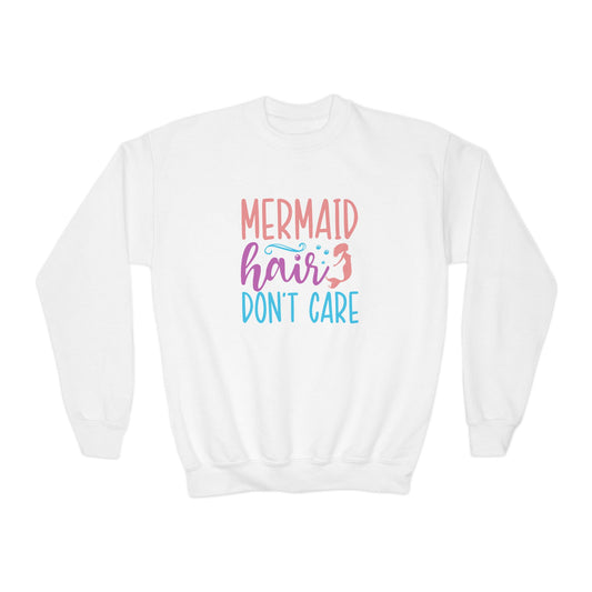 Youth Sweatshirt For Girls Mermaid Hair Don't Care
