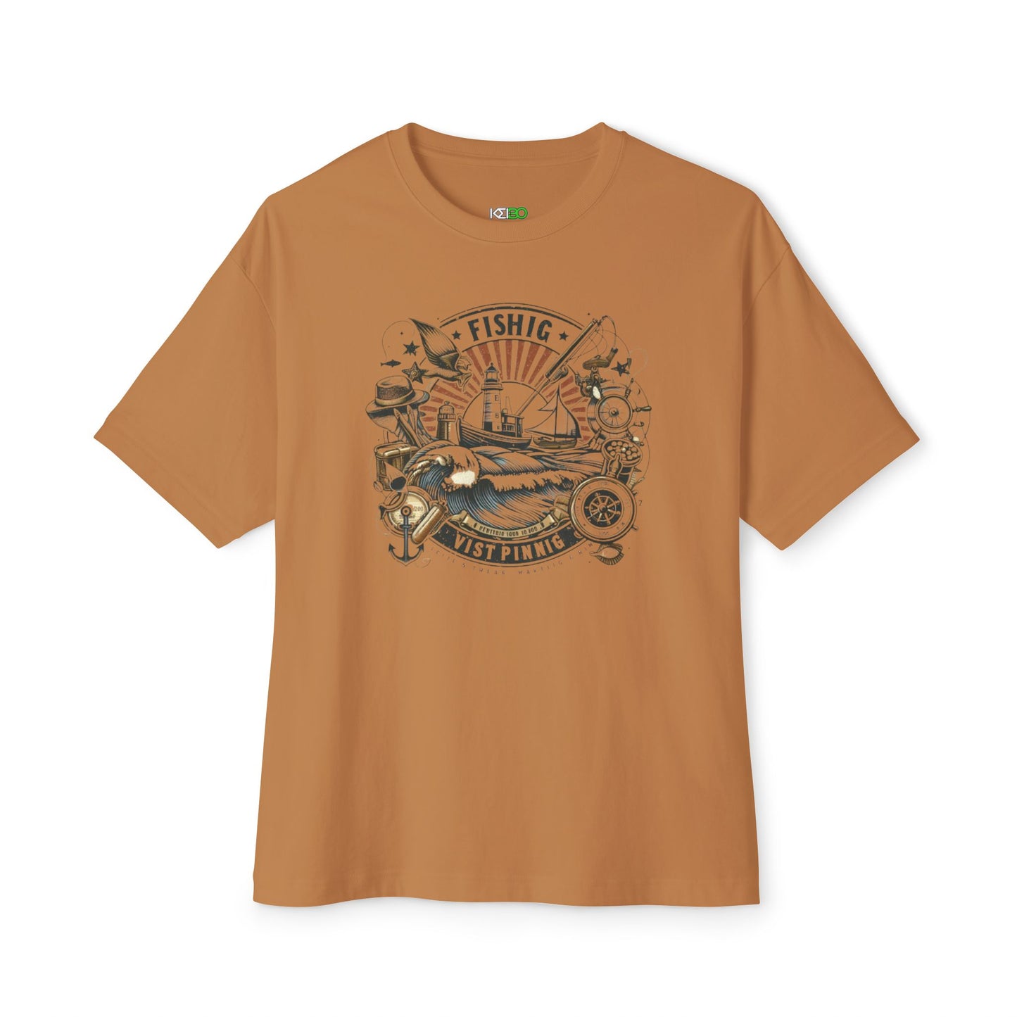 Fishing Vibes Oversized Boxy Tee