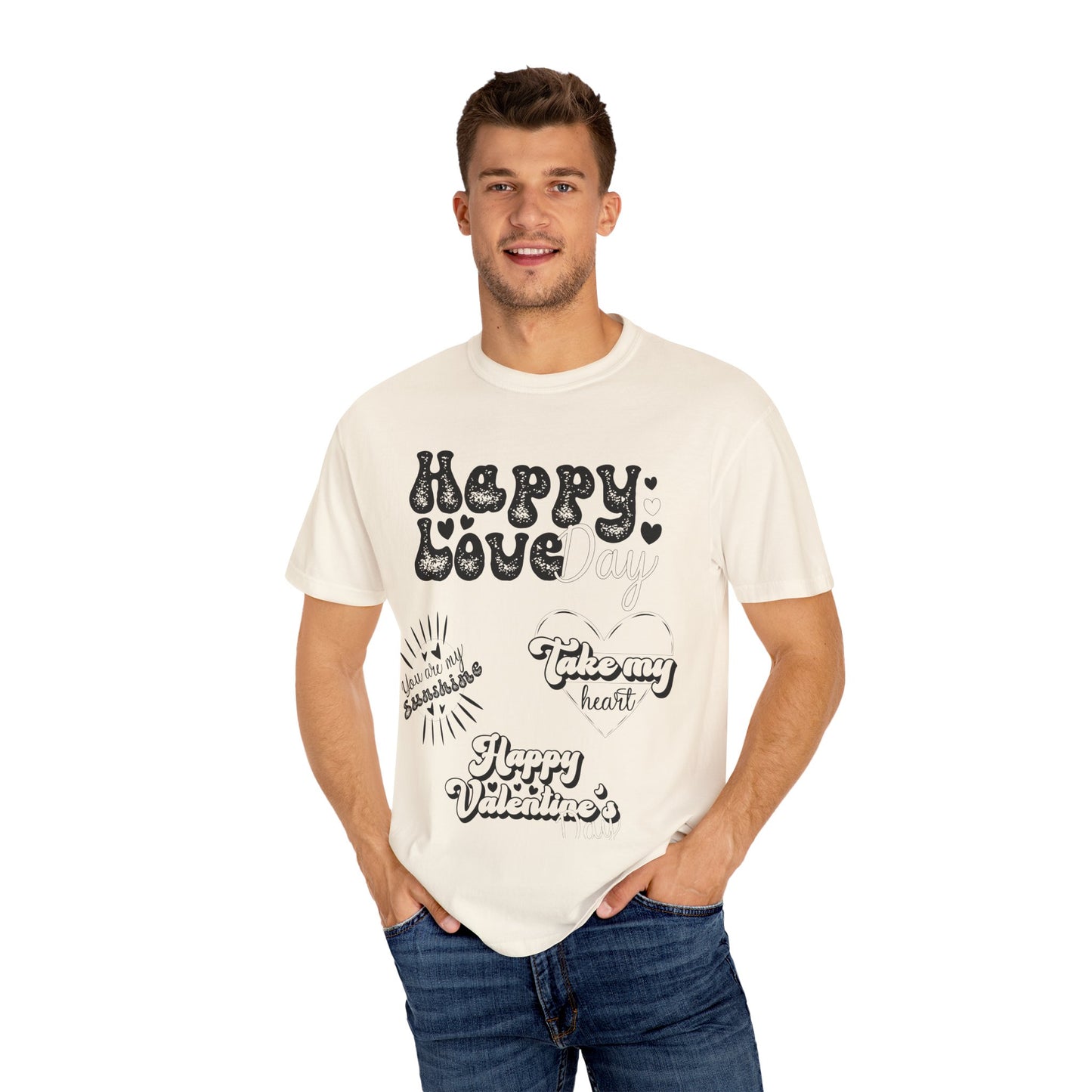 Women Graphic T-Shirt Happy Love Day for Valentine's Day