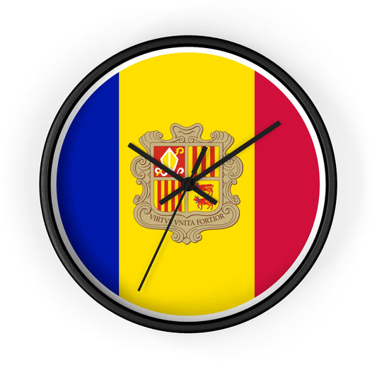 Andorra Flag Wall Clock - Vibrant Home Decor for National Pride & Celebrations