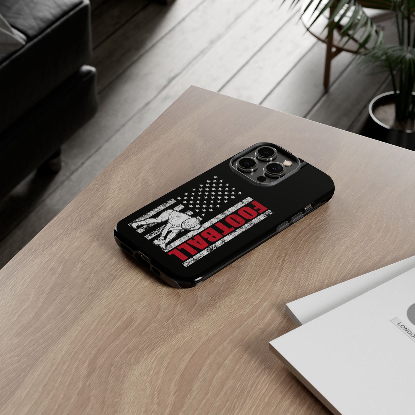 Football American Flag Phone Case - Tough Cases for Fans