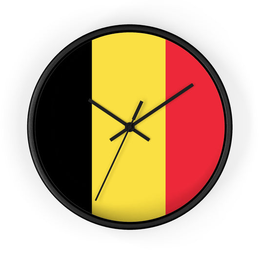 Belgian Flag Wall Clock - Timeless Home Decor for Belgium Lovers