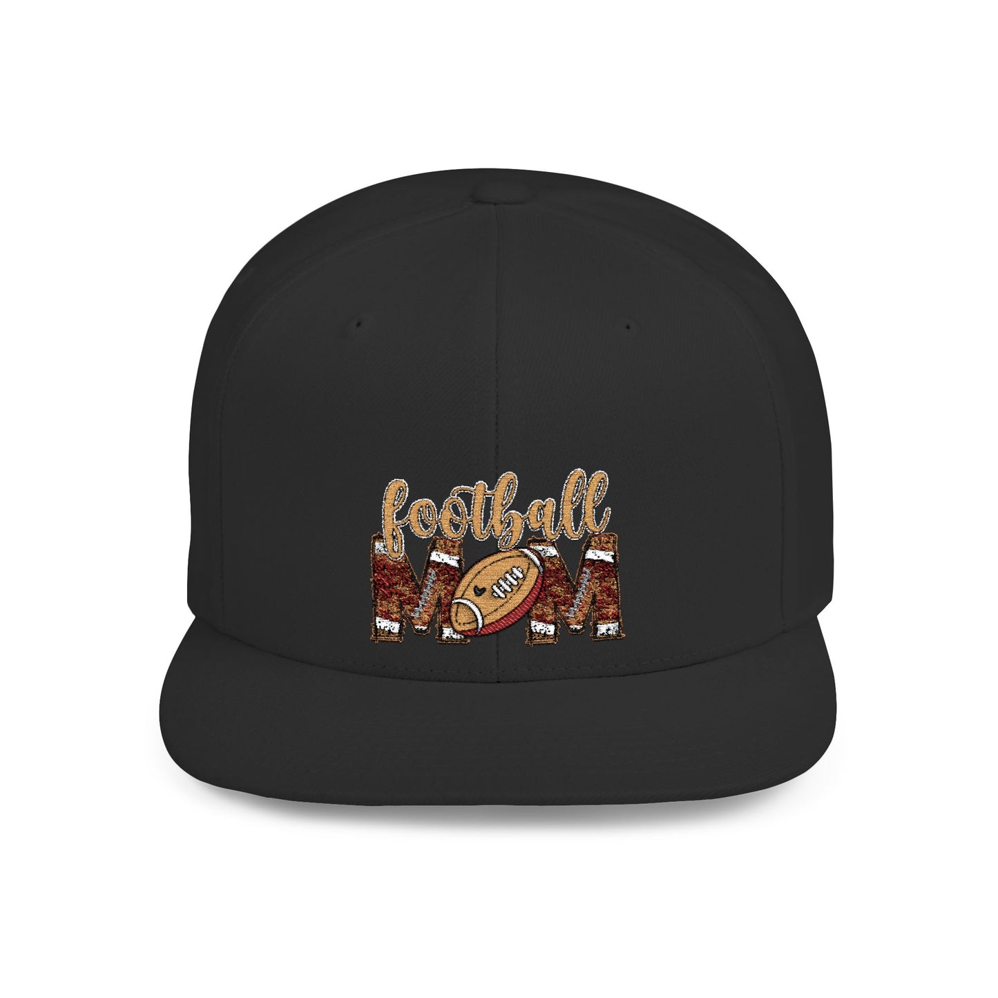 Women's Flat Snapback Cap Football Mom – Ideal Gift for Sports Moms