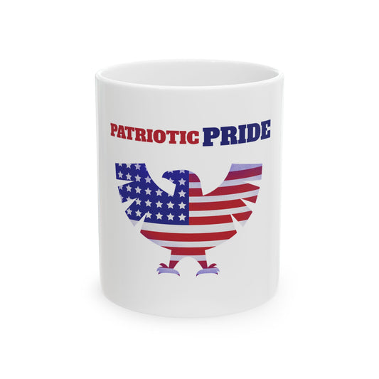 Patriotic Pride Ceramic Mug 11oz - Perfect for Fourth of July & Celebrations