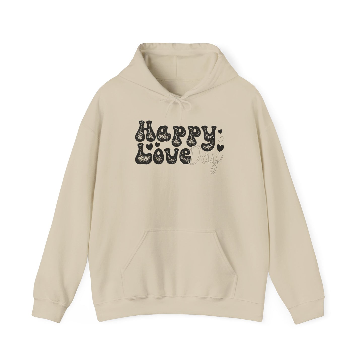 Unisex Happy Love Day Hoodie - Cozy Moments, Valentine's Day, Gift for Loves