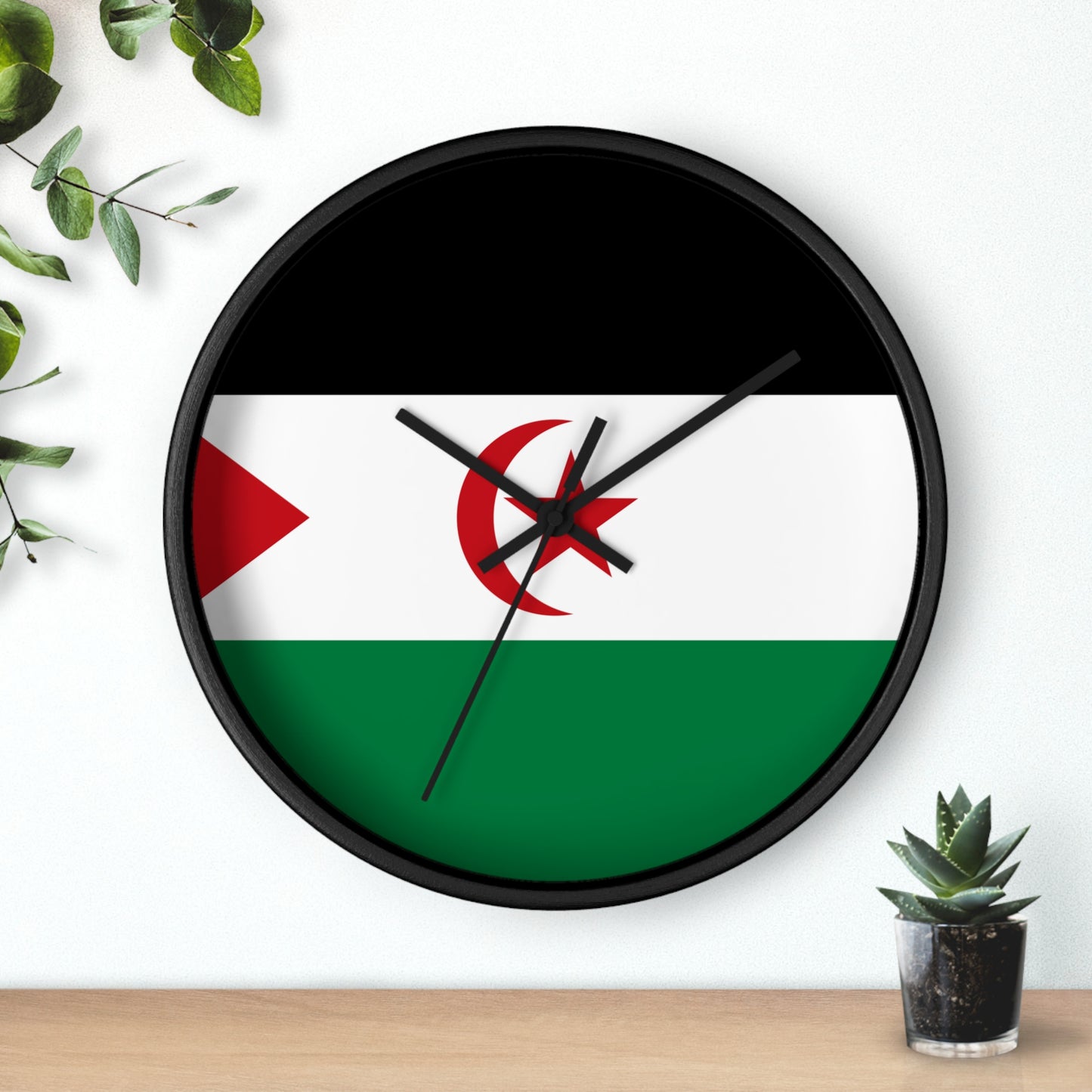 Sahrawi Arab Democratic Republic Flag Wall Clock